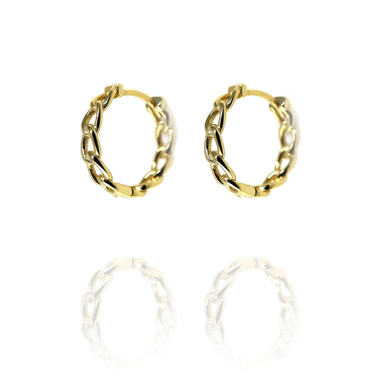 Gold Chain Hoop Earrings