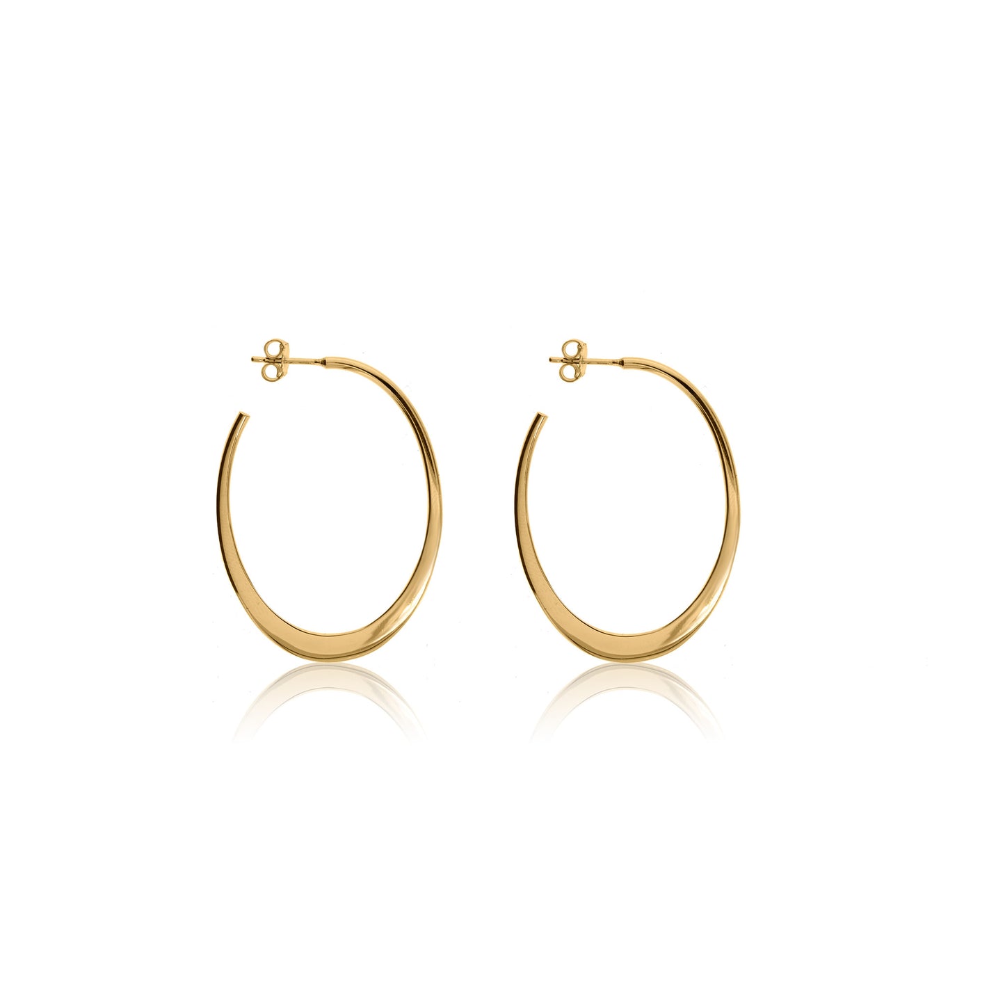 

Gold Plated on Silver Open Hoop Earrings

