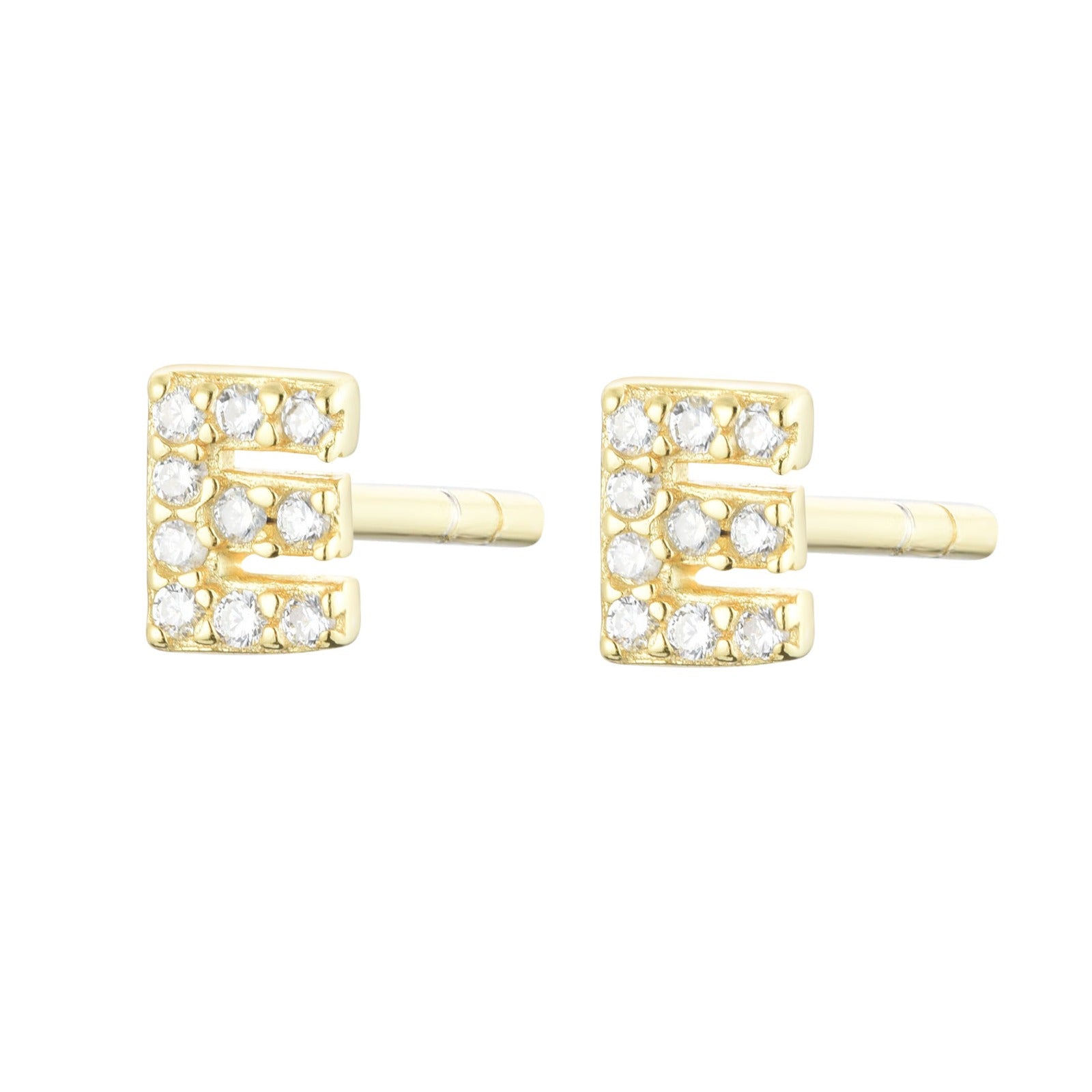 
Rose Gold Huggie Earrings with Star-Shaped Attachment and Cubic Zirconia

